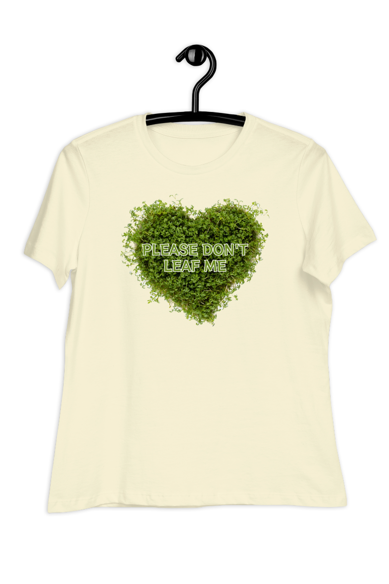 Dames-T-shirt Please don't leaf me