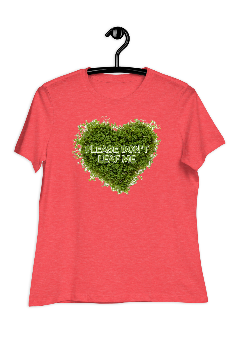 Dames-T-shirt Please don't leaf me