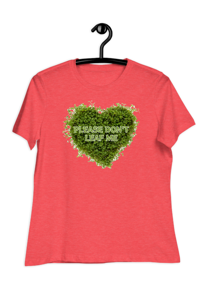 Dames-T-shirt Please don't leaf me