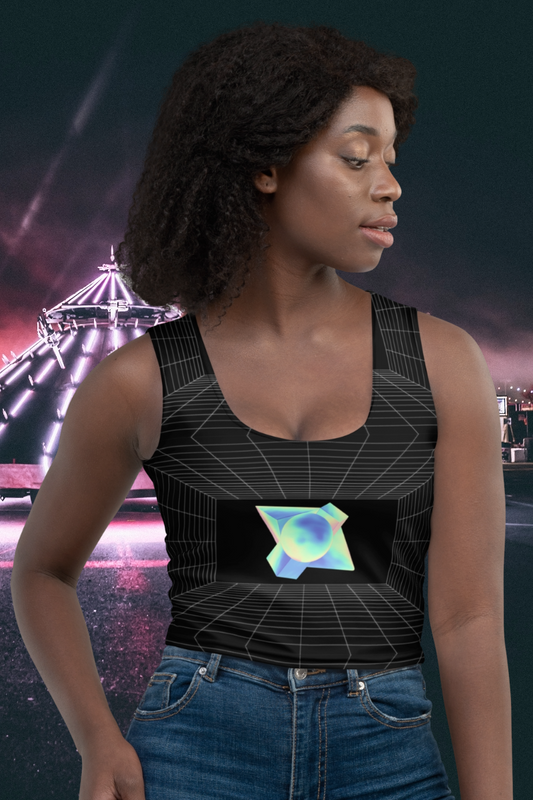 Dames Crop Top Space