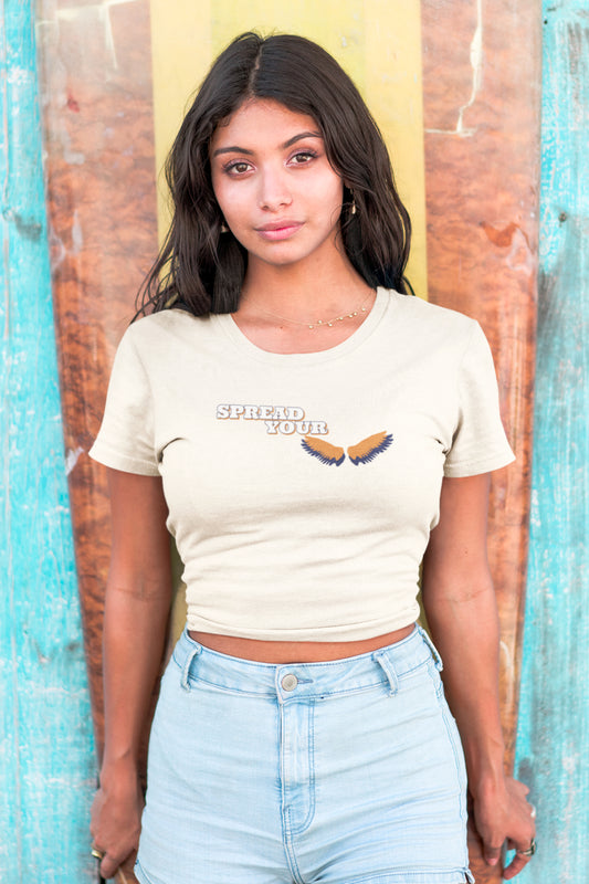 Dames Crop top Spread Your Wings met vleugels