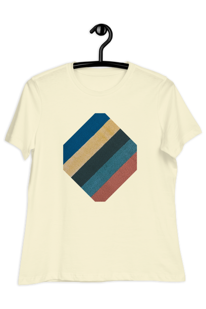 Dames T-shirt gestreept diagonaal