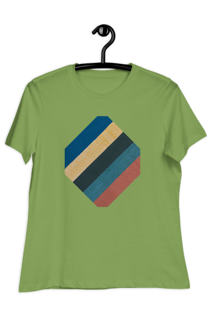 Dames T-shirt gestreept diagonaal