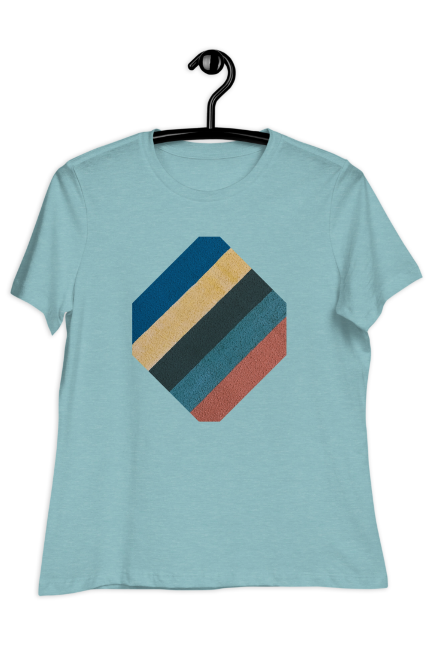 Dames T-shirt gestreept diagonaal