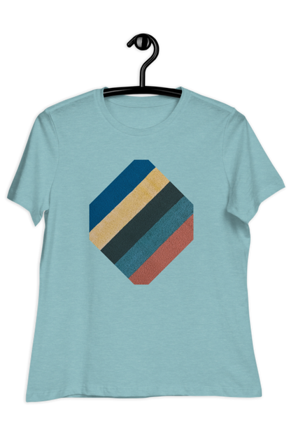 Dames T-shirt gestreept diagonaal