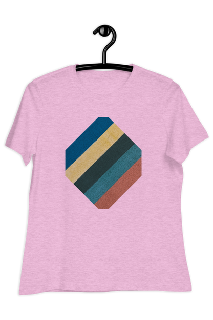 Dames T-shirt gestreept diagonaal