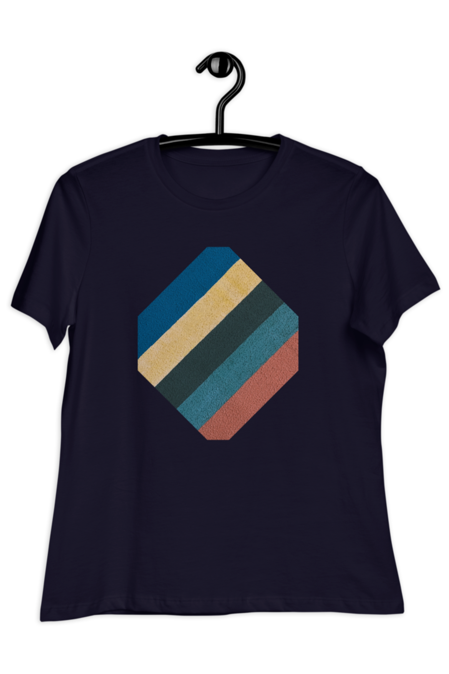 Dames T-shirt gestreept diagonaal