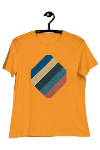 Dames T-shirt gestreept diagonaal