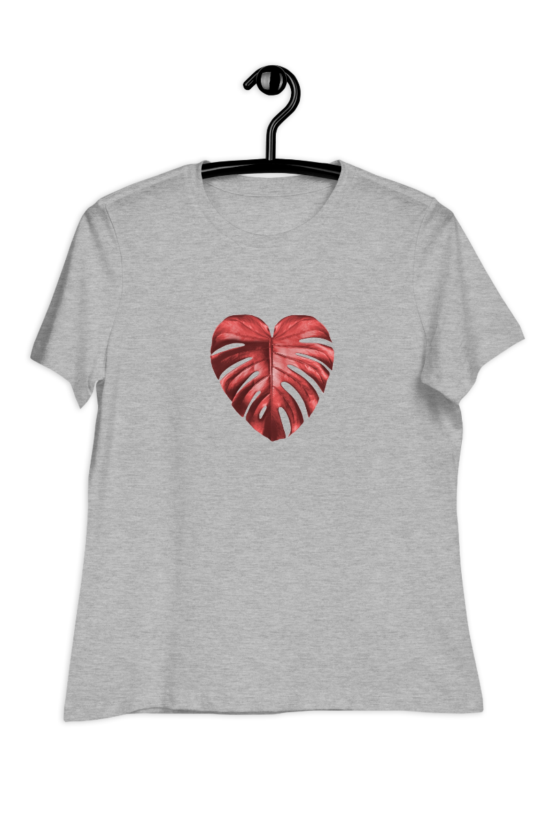 Dames-T-shirt Red leaf