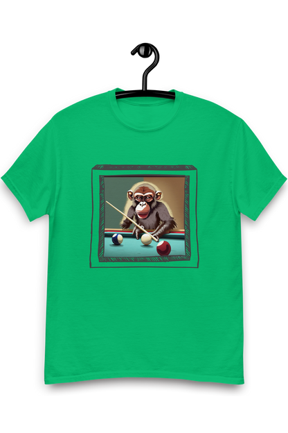 Heren T-shirt Monkey playing billiards