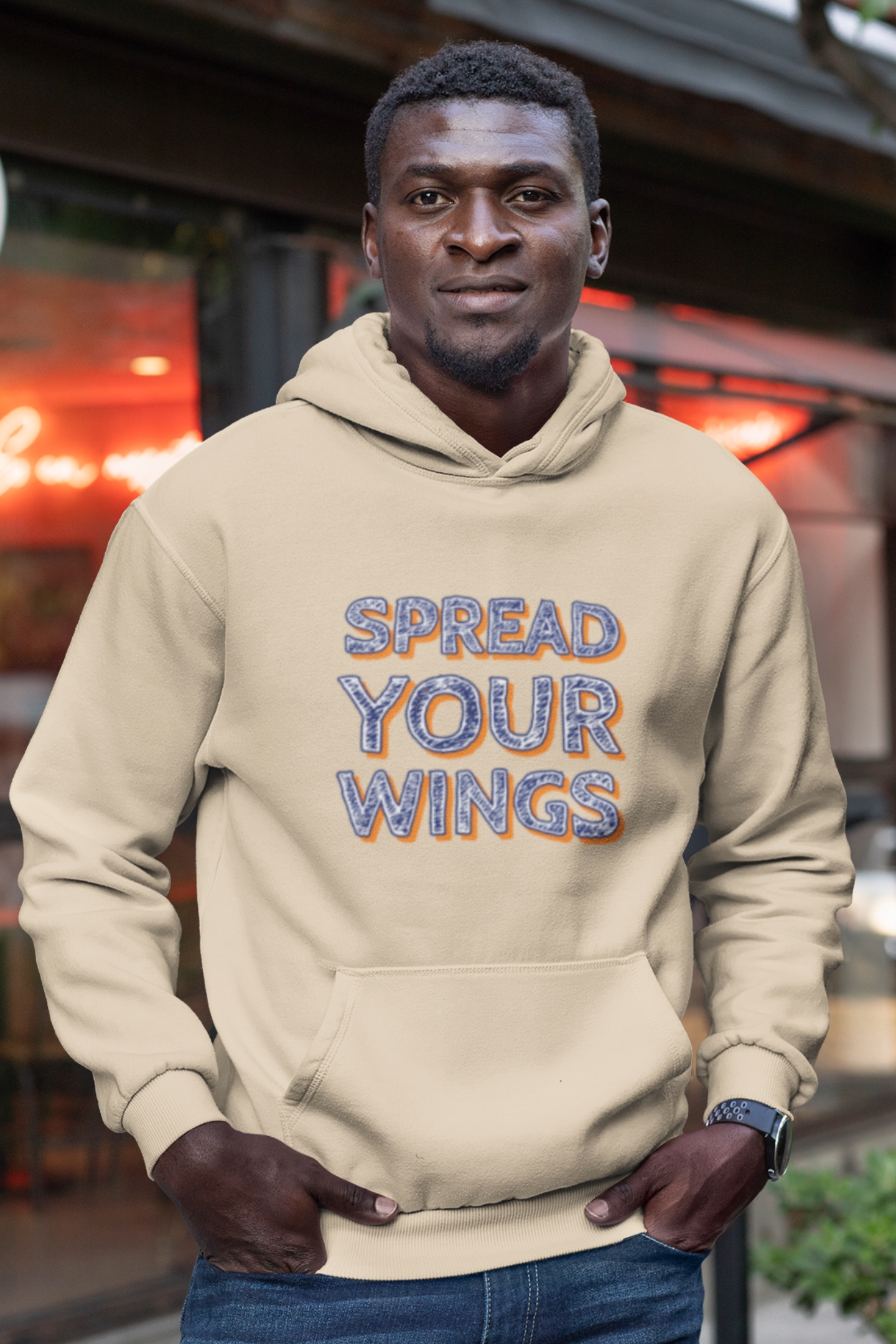 Heren Hoodie Spread your wings