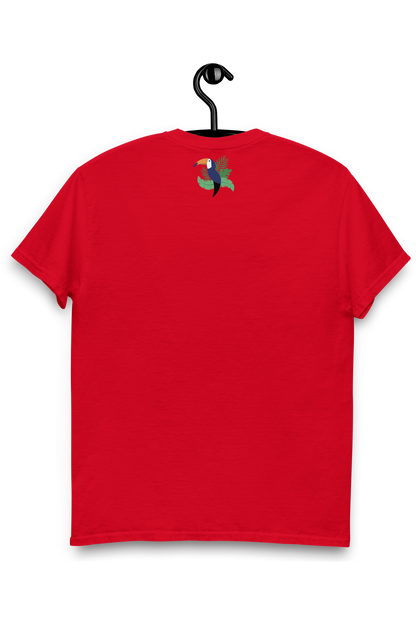 Heren T-shirt Gebergte Blauw-Rood-Groen