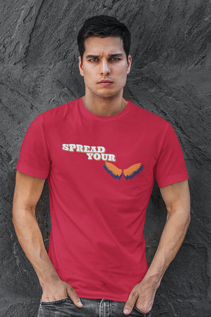 Heren T-shirt Spread Your Wings met vleugels