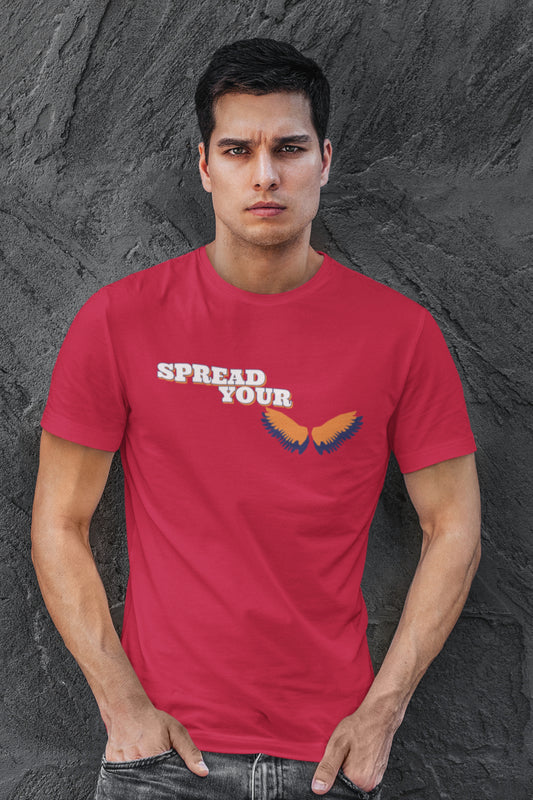 Heren T-shirt Spread Your Wings met vleugels