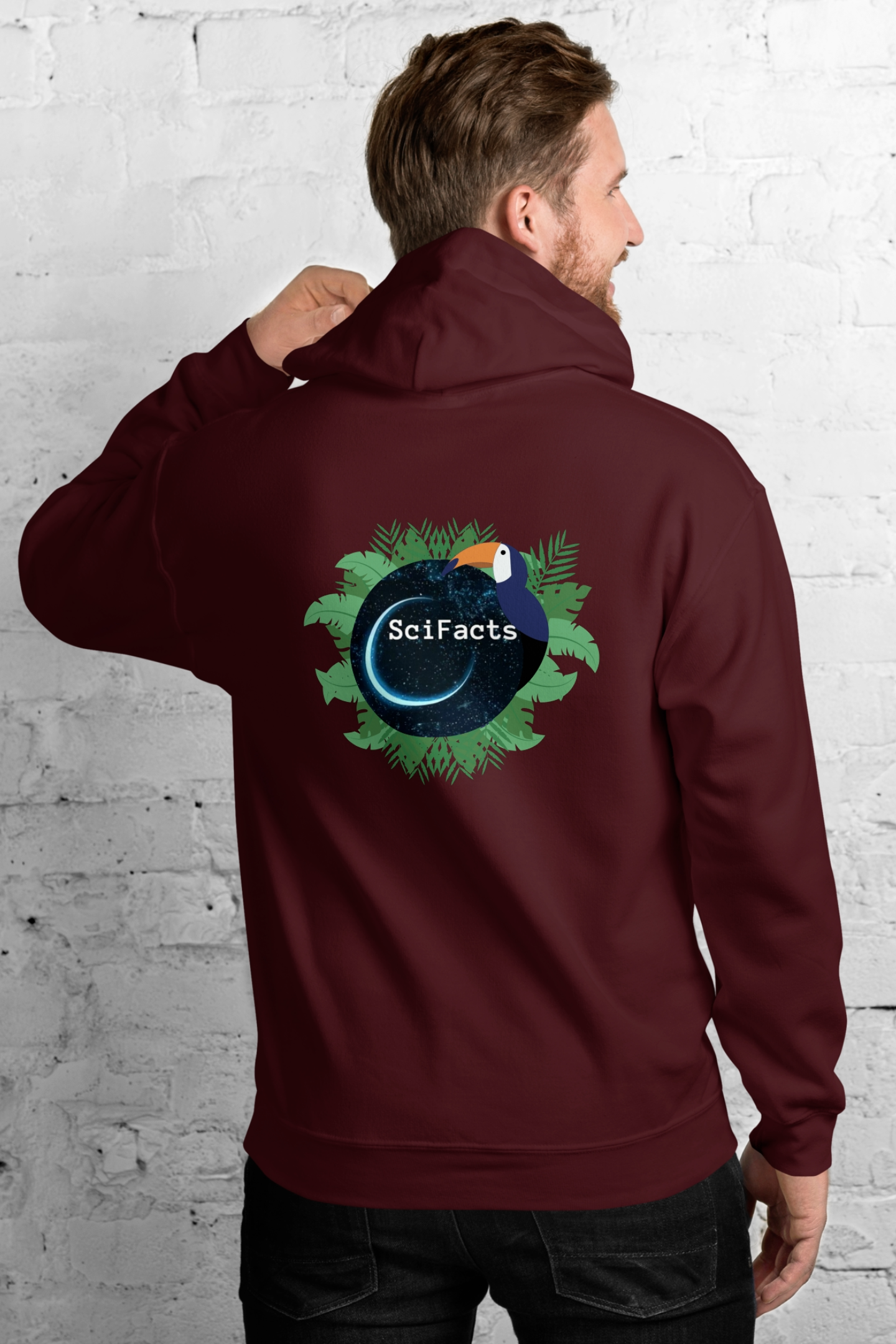 Heren Hoodie Tacoun X Scifacts At the back