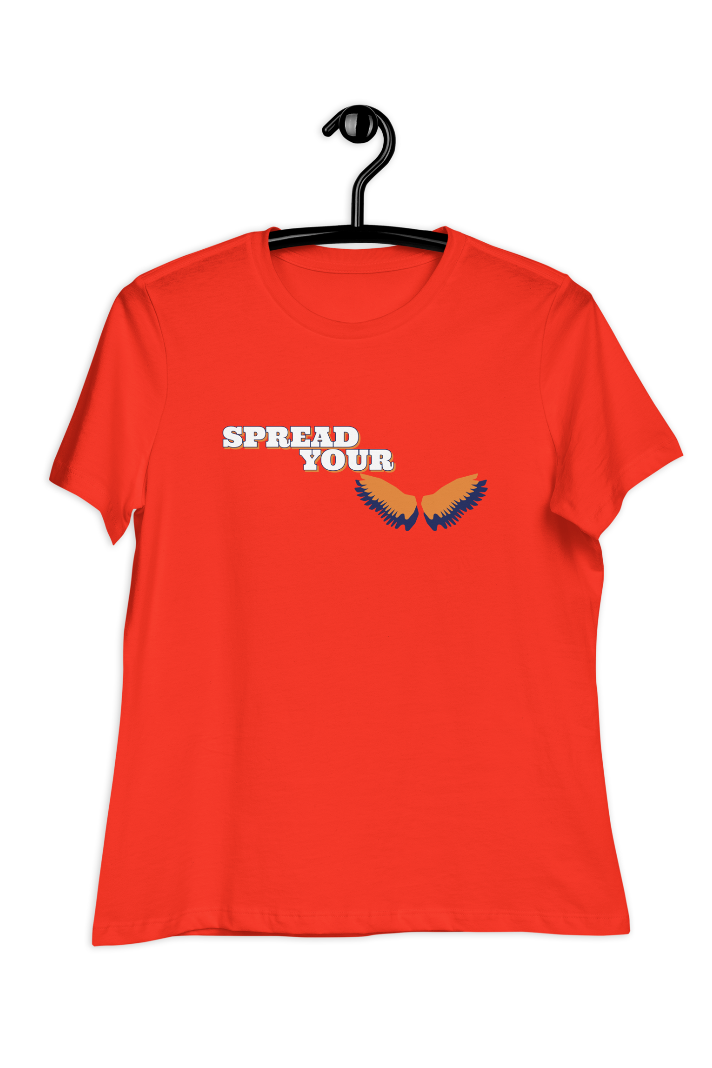 Dames T-shirt Spread your wings met vleugels