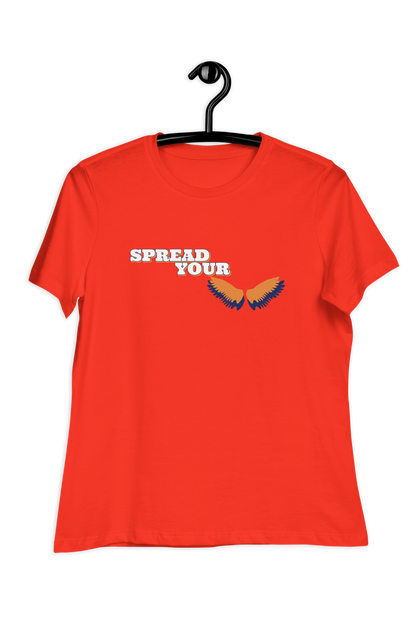 Dames T-shirt Spread your wings met vleugels